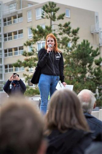 Protest tegen afschot damherten. Foto: Lammert van Raan.