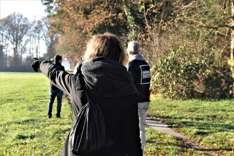 Actie tegen de jacht in Gelderland.