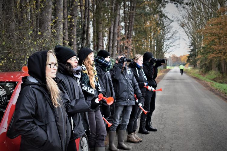 Onze eerste actie tegen de jacht in Vlaanderen is een feit.