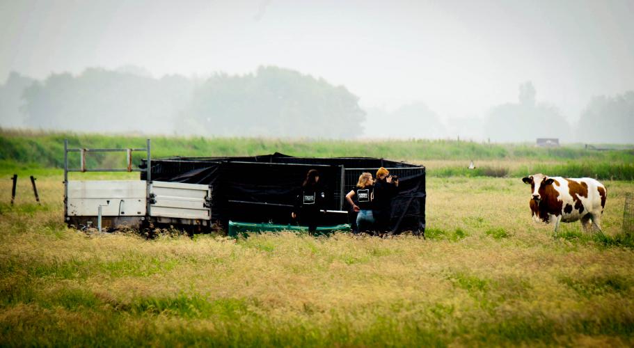 De vangkraal is een demonteerbare constructie (2018).