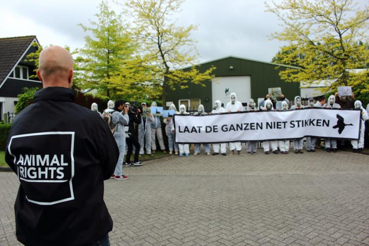 Demonstratie bij Duke Faunabeheer.